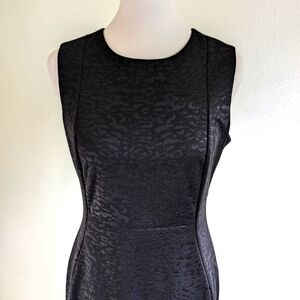 Calvin Klein mid-dress black leopard print